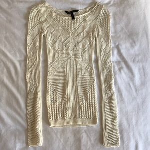 BCBG max Azria XS off white stretch top